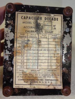Decade Capacitor CDC 5; Cornell-Dubilier (ID = 1849222) Equipment