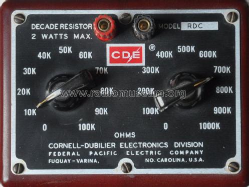 Decade Resistor RDC; Cornell-Dubilier (ID = 1621238) Ausrüstung