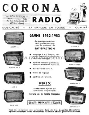 Musette 6 ; Corona Radio; où? (ID = 2693791) Radio