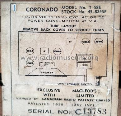 T-58E ; Coronado Macleod (ID = 2817101) Radio