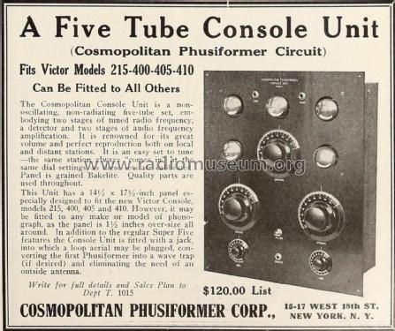 Victor Phonograph Panel ; Cosmopolitan (ID = 1995212) Radio