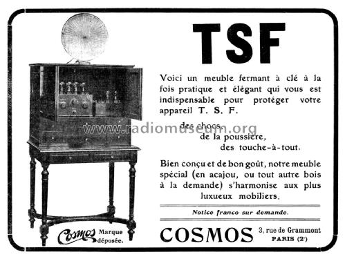 Meuble pour Poste de TSF ; Cosmos, La Compagnie (ID = 1997791) Cabinet