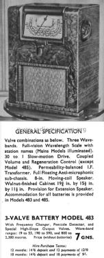 All Wave Battery Superhet 483; Cossor, A.C.; London (ID = 2652748) Radio