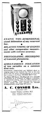 Double Beam Oscillograph 339; Cossor, A.C.; London (ID = 2262011) Equipment