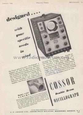 Double Beam Oscillograph 1035; Cossor, A.C.; London (ID = 3086742) Equipment