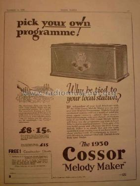 Melody Maker 1930 AC Mains; Cossor, A.C.; London (ID = 1545026) Radio