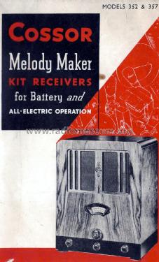 Melody Maker Battery Model 352; Cossor, A.C.; London (ID = 2938282) Kit