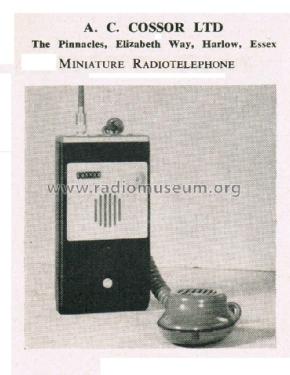 Miniature Radiotelephone CC2/8; Cossor, A.C.; London (ID = 2881315) Commercial TRX