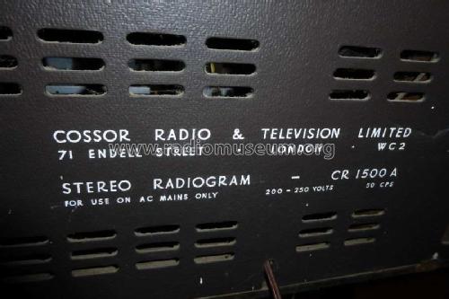 Stereophonic Radiogram CR1500A; Cossor, A.C.; London (ID = 2112228) Radio