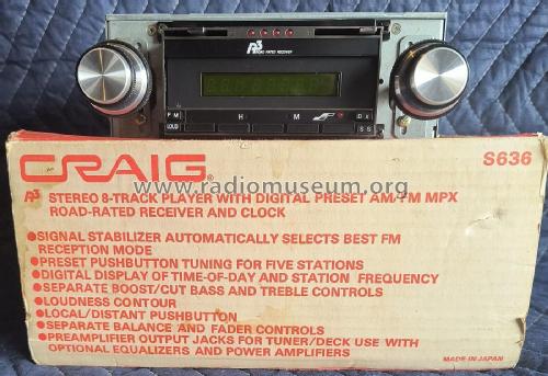 AM/FM/MPX Road-Rated Receiver S636; Craig Panorama Inc.; (ID = 2887125) Car Radio