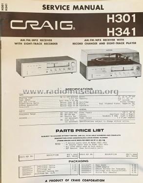 AM/FM/MPX Stereo Receiver H341; Craig Panorama Inc.; (ID = 2824801) Radio