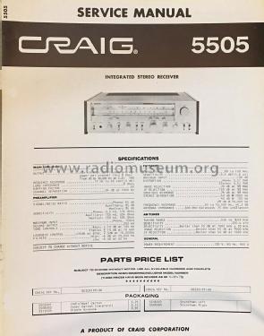 AM/FM Stereo Receiver 5505; Craig Panorama Inc.; (ID = 2824748) Radio