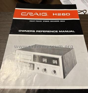 Eight-Track Stereo Recorder H260; Craig Panorama Inc.; (ID = 2830056) Ton-Bild