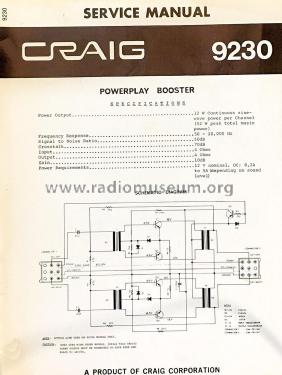 Powerplay Booster 9230; Craig Panorama Inc.; (ID = 2829806) Ampl/Mixer