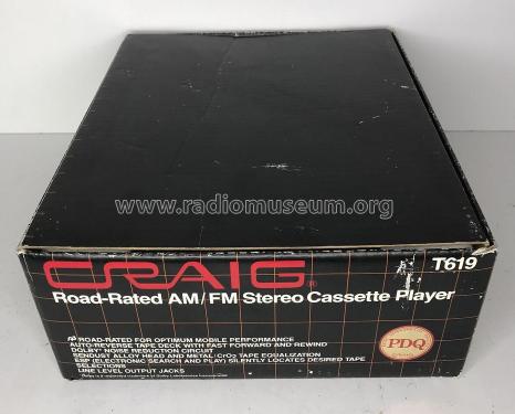 Road Rated AM/FM Stereo Cassette Player T619; Craig Panorama Inc.; (ID = 2838641) Car Radio