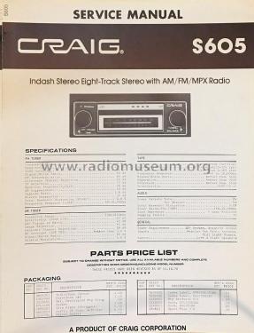 S605; Craig Panorama Inc.; (ID = 2827240) Car Radio