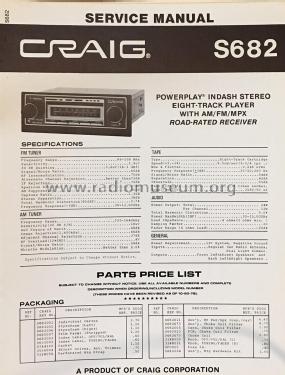 S682; Craig Panorama Inc.; (ID = 2827241) Car Radio