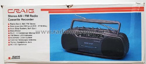 Stereo AM/FM Radio Cassette Recorder JS8222; Craig Panorama Inc.; (ID = 2981574) Radio