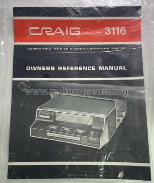 Stereo Cartridge Player 3116; Craig Panorama Inc.; (ID = 2967523) R-Player