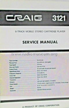 Stereo Cartridge Player 3121; Craig Panorama Inc.; (ID = 2967524) R-Player