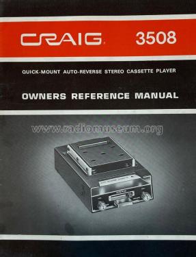 Stereo Cassette Player 3508; Craig Panorama Inc.; (ID = 2827246) Sonido-V