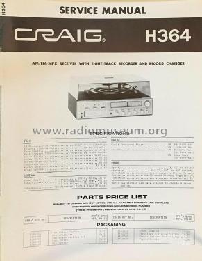 Stereo Receiver H364; Craig Panorama Inc.; (ID = 2825025) Radio