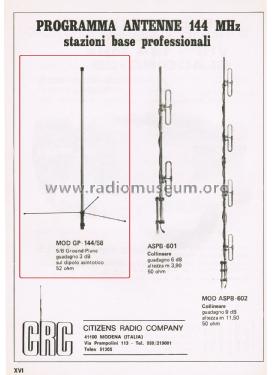 Antenna 144 MHz GP-144/58; CRC Citizens Radio (ID = 2831211) Antenna