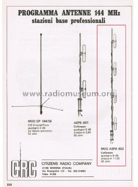 Antenna Collineare 144 MHz ASBP-602; CRC Citizens Radio (ID = 2831213) Antenna