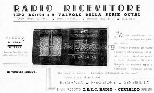 RC500; CREC - Costruzioni (ID = 2484829) Radio