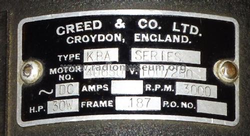 Teleprinter 7B; Creed & Company Ltd; (ID = 2303419) Morse+TTY