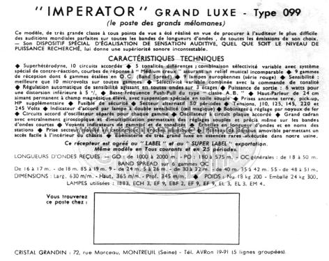 Cristal-Grandin Impérator 099; Grandin, Cristal- (ID = 1419372) Radio