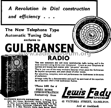 Gulbransen Teledial - Self Tuning Ch=A1; Cromwell, Gulbransen (ID = 2724736) Radio