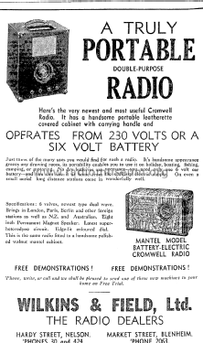 Cromwell Portable 6CV; Cromwell, Gulbransen (ID = 2840571) Radio