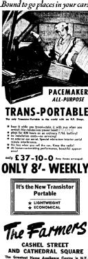 Pacemaker Transistor 8 Trans-Portable NA3201-106; Cromwell, Gulbransen (ID = 3099299) Radio