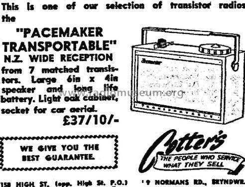 Pacemaker Transportable ; Cromwell, Gulbransen (ID = 3099580) Radio