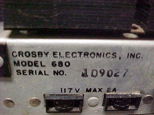 Stereophonic Amplifier 680; Crosby Laboratories, (ID = 1183884) Ampl/Mixer