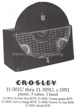 11-301U ; Crosley Radio and (ID = 1404148) Radio