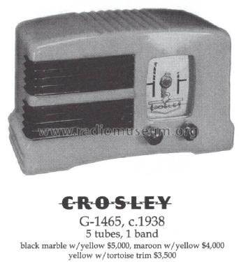 G-1465 ; Crosley Radio and (ID = 1404849) Radio