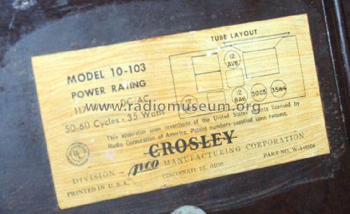 10-103 ; Crosley Radio Corp.; (ID = 417457) Radio