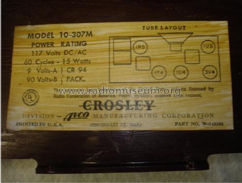 10-307M ; Crosley Radio Corp.; (ID = 1224035) Radio