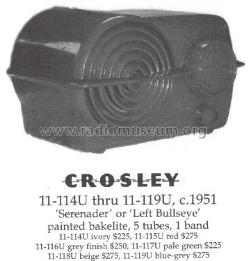 11-116U 'Serenader' Ch= 330; Crosley Radio Corp.; (ID = 1402862) Radio