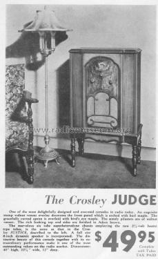 129 'Judge' Ch= 129; Crosley Radio Corp.; (ID = 1547197) Radio