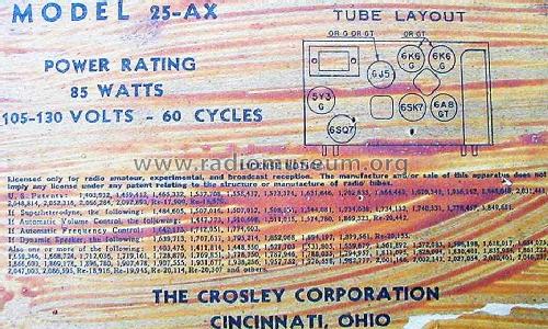 25 AX ; Crosley Radio Corp.; (ID = 649905) Radio