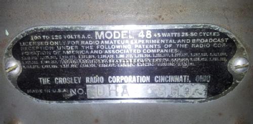 48 Wiget 5 tube chassis; Crosley Radio Corp.; (ID = 1517441) Radio