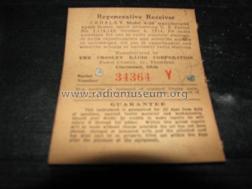 4-29P; Crosley Radio Corp.; (ID = 1776810) Radio