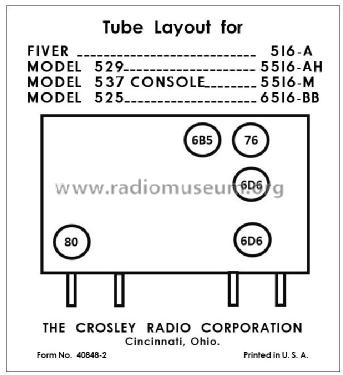 529 Ch= 5516-AH; Crosley Radio Corp.; (ID = 2961897) Radio