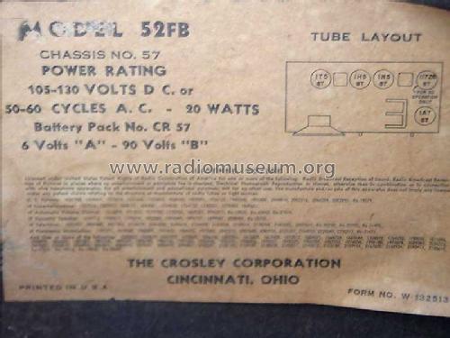 52FB 57; Crosley Radio Corp.; (ID = 666106) Radio