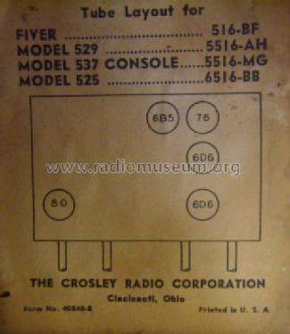 537 Console Ch = 5516-MG; Crosley Radio Corp.; (ID = 619579) Radio