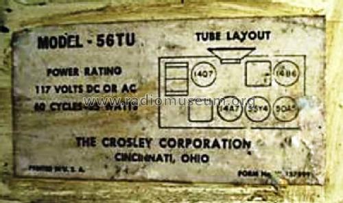 56TU ; Crosley Radio Corp.; (ID = 702800) Radio