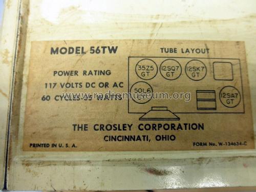 56TW ; Crosley Radio Corp.; (ID = 2883141) Radio